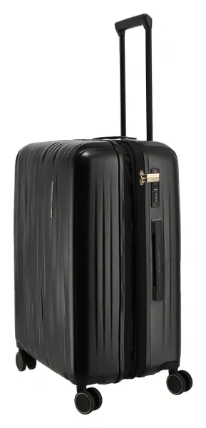 Stredný škrupinový kufor na kolieskach Travelite BARBARA Novelty M Black