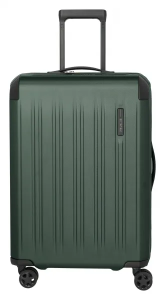 Stredný škrupinový kufor na kolieskach Travelite Dynamiic M exp Green