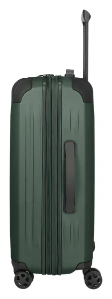 Stredný škrupinový kufor na kolieskach Travelite Dynamiic M exp Green