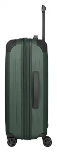Stredný škrupinový kufor na kolieskach Travelite Dynamiic M exp Green