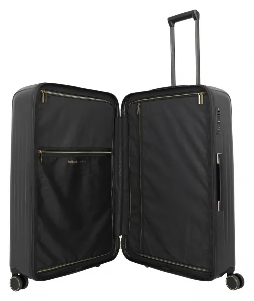 Veľký škrupinový kufor na kolieskach Travelite BARBARA Novelty L Black