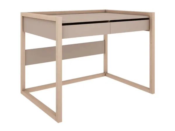 Písací stôl na drevených nohách BASIC mocca