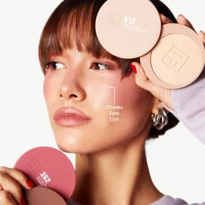 3INA The No-Rules Powder multifunkčné líčidlo na oči, pery a tvár odtieň 512 - Soft pearly gold, highlighter 8 g