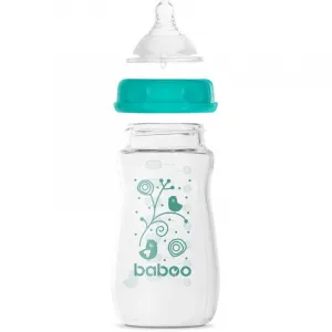 Baboo Anti-colic Glass Feeding Bottle Wide Neck sklenená dojčenská fľaša 3m+ 250 ml