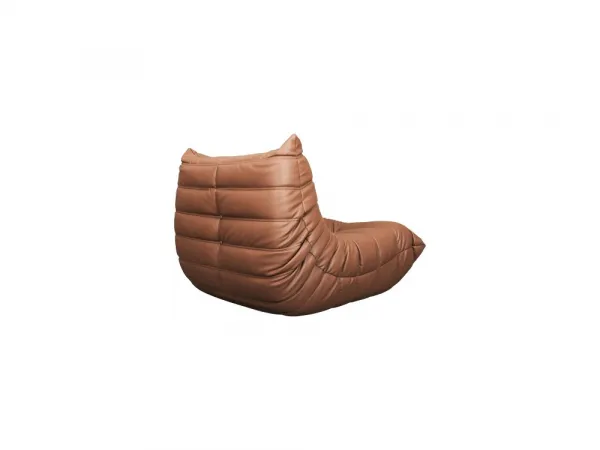 LivinHill Designové křeslo Nua ekokůže hnědé