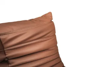 LivinHill Designové křeslo Nua ekokůže hnědé