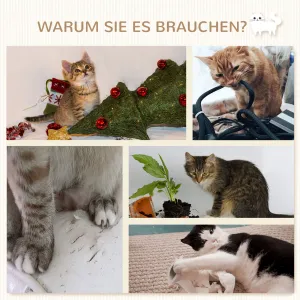 PAWHUT Nástenný pelech pre mačky s preliezačkou a škrabadlom 1+3 sivá