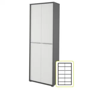 KONDELA Rioma Typ 5 2D šatníková skriňa san remo / biela