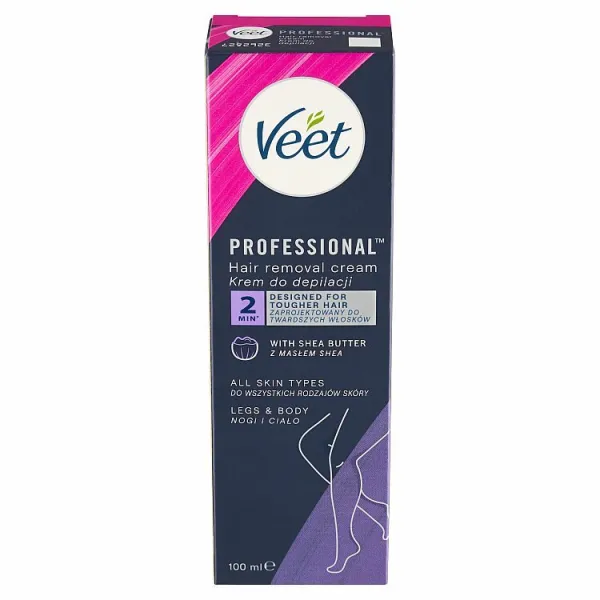 Veet Professional delipačný krém na nohy a telo 100 ml