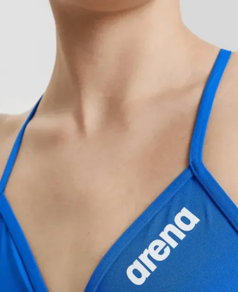 Arena solid tie back top royal/white xl - uk38