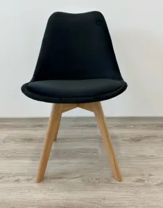 Signal Jedálenská stolička DIOR VELVET dub | čierna