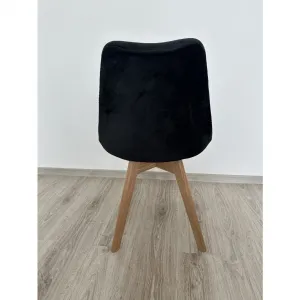 Signal Jedálenská stolička DIOR VELVET dub | čierna