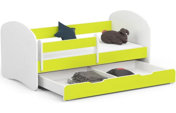 Ak furniture Detská posteľ SMILE 140x70 cm limetková