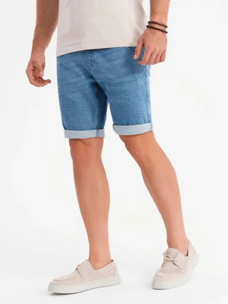 Originálne pánske kraťasy rifľové- modré