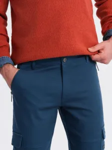 Trendy jogger kapsáčové nohavice pre pánov tmavomodré