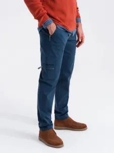 Trendy jogger kapsáčové nohavice pre pánov tmavomodré