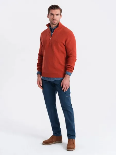 Trendy jogger kapsáčové nohavice pre pánov tmavomodré