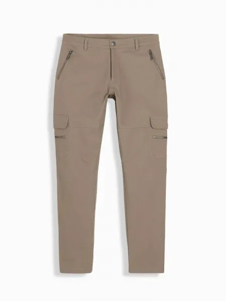 Trendy jogger kapsáčové nohavice pre pánov hnedé
