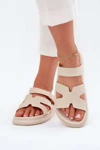 Boto Dámske Gumové Sandále S Pásikom Béžové Tavirae