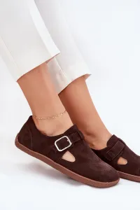 Semišové Poltopánky Barefoot Dámske S Prackou Patches Zazoo