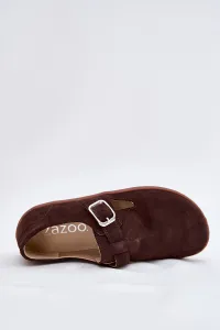 Semišové Poltopánky Barefoot Dámske S Prackou Patches Zazoo