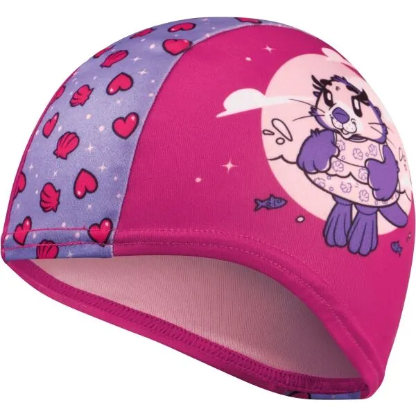 Speedo PRINTED POLYESTER CAP IU Univerzálna plavecká čiapka, ružová, veľkosť