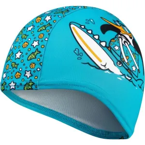 Speedo PRINTED POLYESTER CAP IU Univerzálna plavecká čiapka, tyrkysová, veľkosť