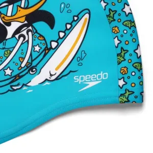 Speedo PRINTED POLYESTER CAP IU Univerzálna plavecká čiapka, tyrkysová, veľkosť