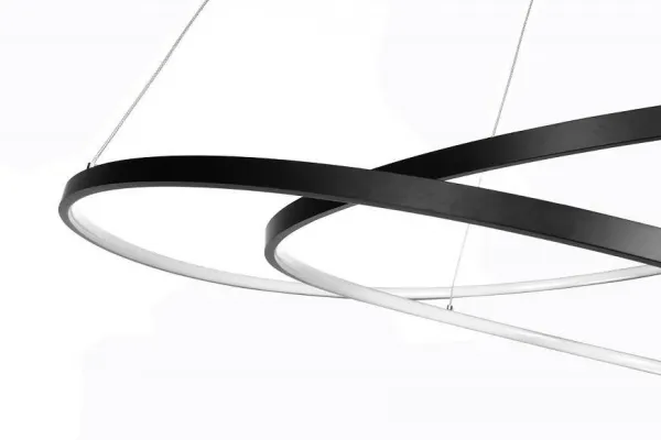 DECOREUM Dekoratívna LED závesná lampa 122w čierna DL-I09 + diaľkové ovládanie MONA XL