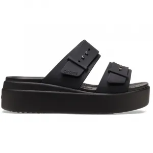 Dámske sandále na platforme (módna obuv) CROCS Brooklyn Buckle Low Wedge W black