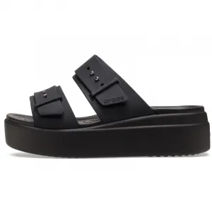Dámske sandále na platforme (módna obuv) CROCS Brooklyn Buckle Low Wedge W black