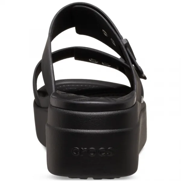 Dámske sandále na platforme (módna obuv) CROCS Brooklyn Buckle Low Wedge W black