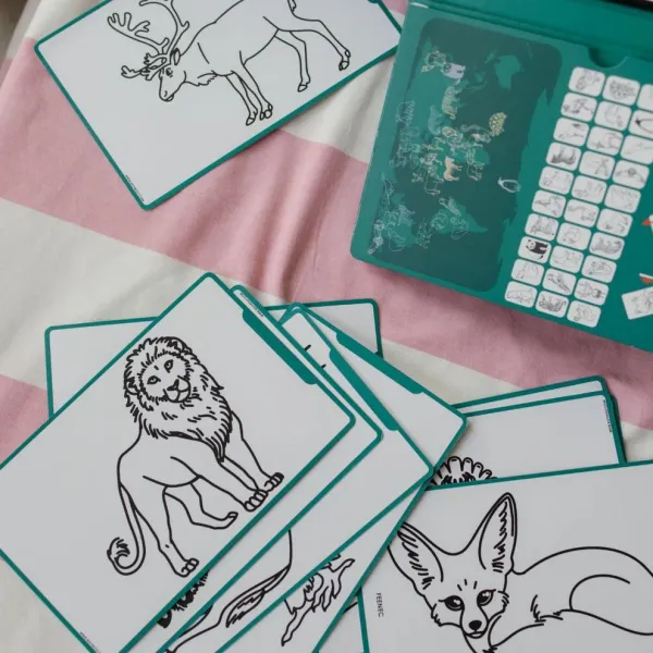 Kidywolf - Kresliaci tablet Kidydraw mini - zvieratá z celého sveta