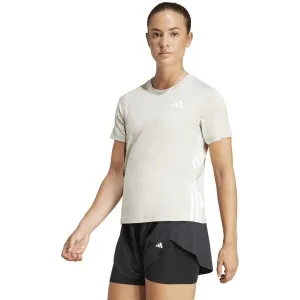 adidas WE 3-STRIPES CREW TEE Dámske tričko, béžová, veľkosť
