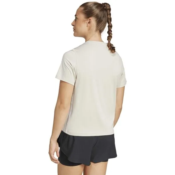 adidas WE 3-STRIPES CREW TEE Dámske tričko, béžová, veľkosť