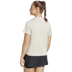 adidas WE 3-STRIPES CREW TEE Dámske tričko, béžová, veľkosť