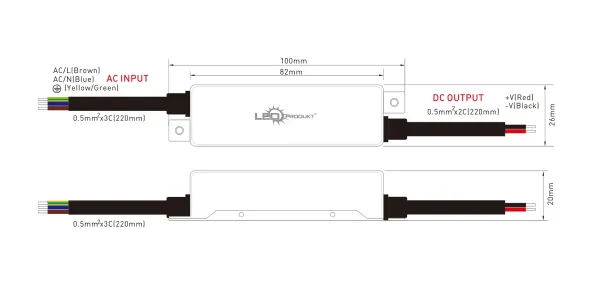 LED napájací zdroj 30W, 24V, IP67 - MINI