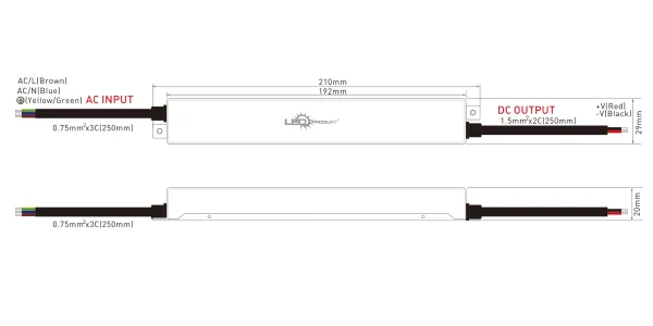 LED napájací zdroj 150W, 12V, IP67 - MINI