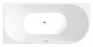 AQUALINE - TIBERA L rohová stojaca vaňa 170x80cm, biela E1026