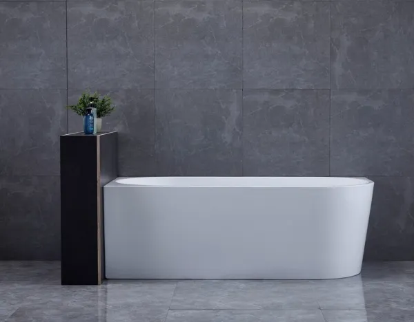 AQUALINE - TIBERA L rohová stojaca vaňa 170x80cm, biela E1026