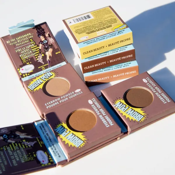 theBalm Browpow® púder na obočie v praktickom magnetickom puzdre odtieň Light Brown 1,2 g