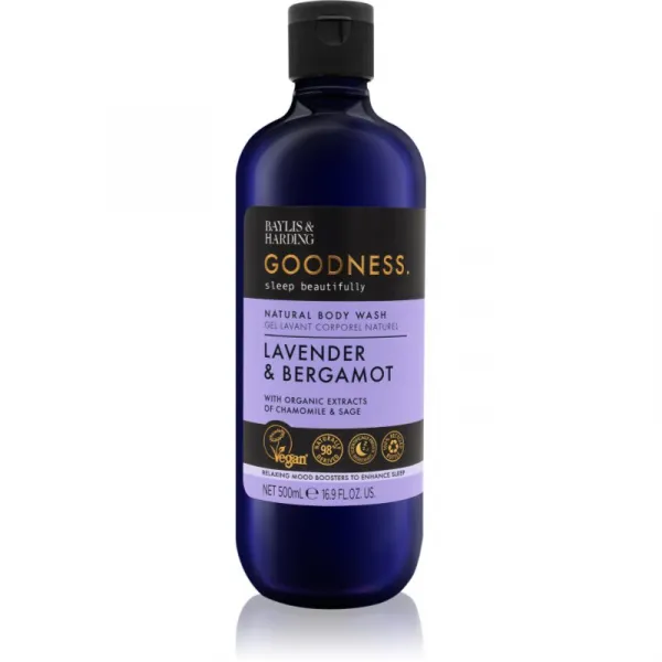 Baylis & Harding Goodness Sleep Beautifully antistresový sprchový gél pre pokojný spánok Lavender & Bergamot 500 ml