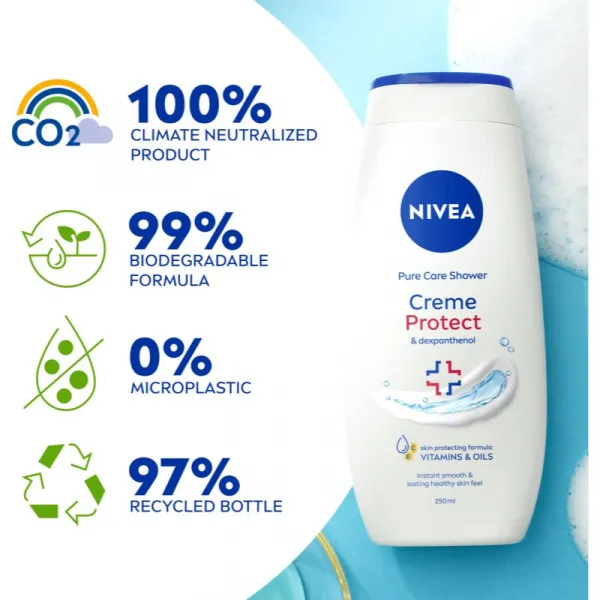 NIVEA Creme Protect upokojujúci sprchový gél 250 ml