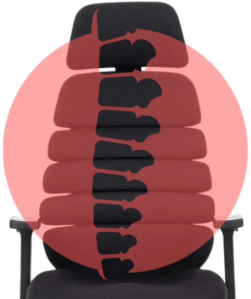 MERCURY Ergonomická kancelárska stolička SPINE čierna, s opierkou hlavy