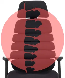 MERCURY Ergonomická kancelárska stolička SPINE čierna, s opierkou hlavy