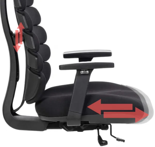 MERCURY Ergonomická kancelárska stolička SPINE čierna, s opierkou hlavy