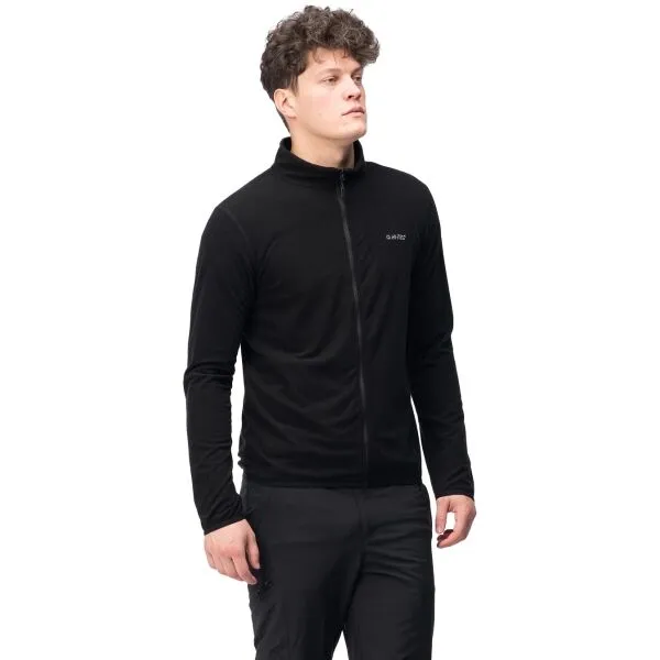Hi-Tec DAMIS FLEECE FULL ZIP Pánská mikina, čierna, veľkosť