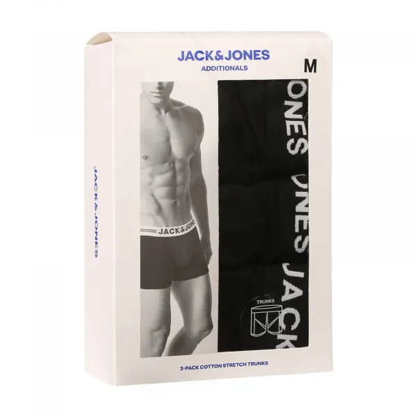 3PACK pánske boxerky Jack and Jones čierne (12171944) S, trenky