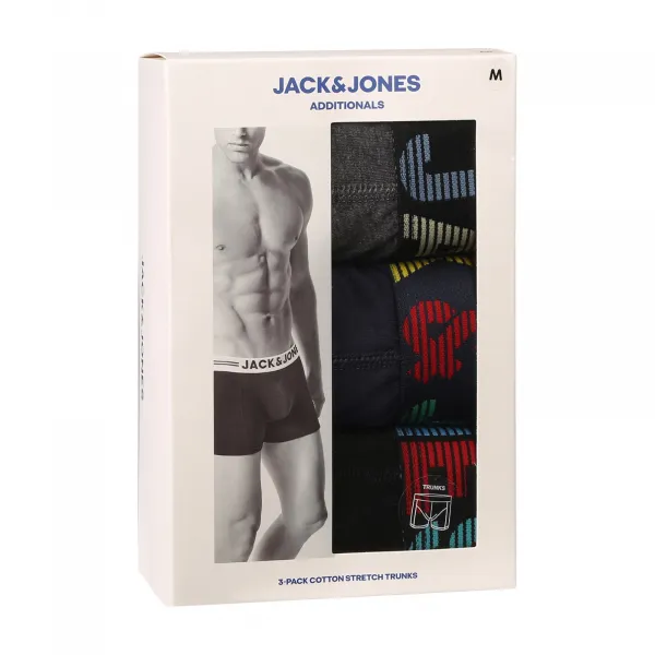 3PACK pánske boxerky Jack and Jones viacfarebné (12243393) M, trenky