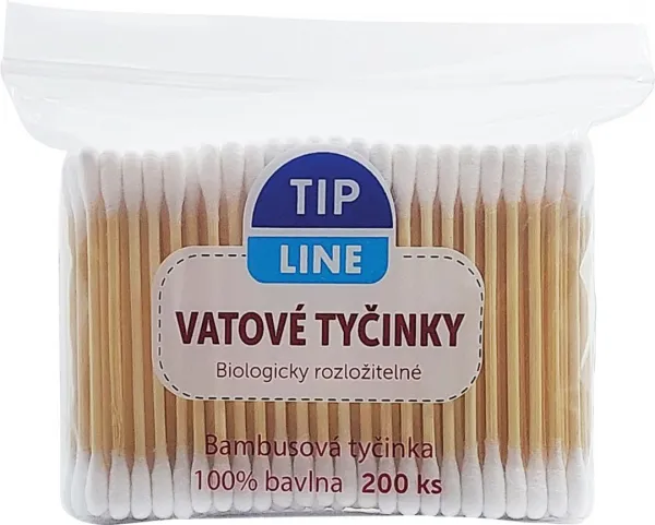 Tip Line Vatove Tycinky Bambus Sacok 200ks